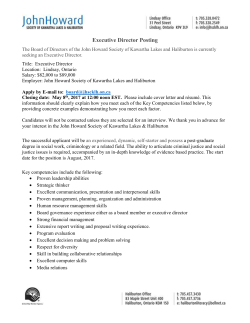 ED Recruitment - Ontario Community Justice Association