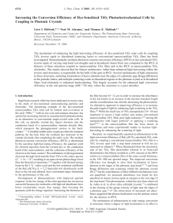 Increasing the Conversion Efficiency of Dye-Sensitized