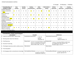 Consideration of academic skills: Consideration of basic