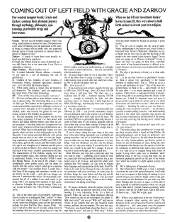 COMING OUT OF LEFT FIELD WITH GRACIE AND ZARKOV