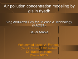AIR POLLUTION CONCENTRATION MODELING BY GIS IN RIYADH