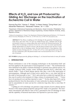 Effects of HO and Low pH Produced by Gliding Arc