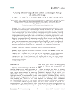 Grazing intensity impacts soil carbon and nitrogen storage of