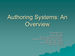 Authoring Systems: An Overview