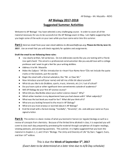 AP Biology 2017-2018