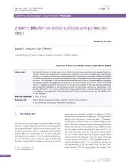 Adatom diffusion on vicinal surfaces with permeable steps