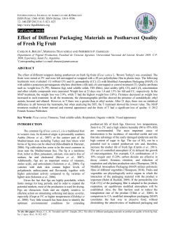 Effect of Different Packaging Materials on Postharvest Quality of