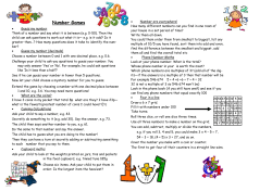 Number Games - Potten End School