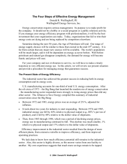 The Four Steps of Effective Energy Management