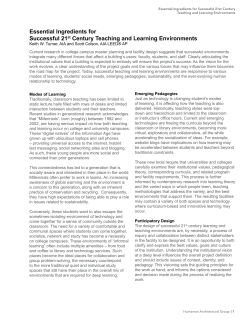 Essential Ingredients for Successful 21st Century Teaching and