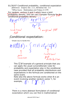Conditional expectation