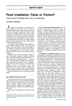 Food irradiation: Facts or Fiction?