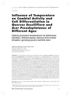 Influence of Temperature on Cambial Activity and Cell Differentiation
