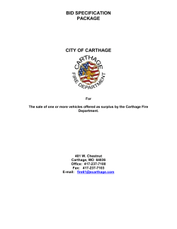 general instructions - Carthage, MO Fire Department