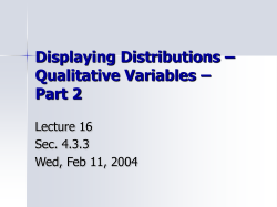 Lecture 16 - Displaying Distributions