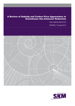 A Review of Subsidy and Carbon Price Approaches to Emission