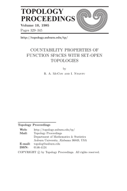 COUNTABILITY PROPERTIES OF FUNCTION