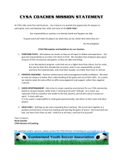 Coaching Mission Statement