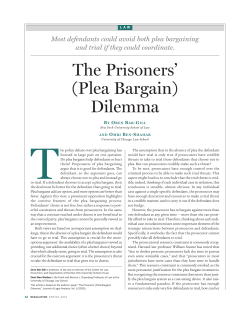 The Prisoners` (Plea Bargain) Dilemma