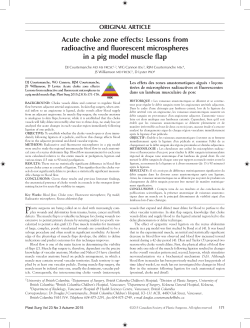 orIgInal artIcle acute choke zone effects: lessons from radioactive