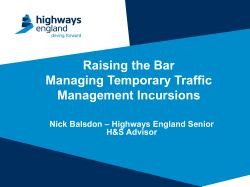 Raising the Bar Managing Temporary Traffic Management
