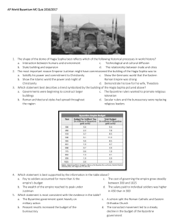 AP World Byzantium MC SAQ Quiz File
