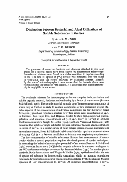 Distinction between Bacterial and Algal Utilization of