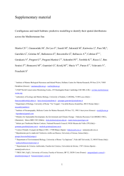 Supplementary material Coralligenous and ma&euml;rl habitats