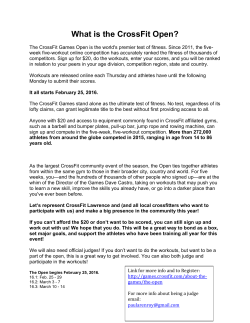 Open-Info - CrossFit Lawrence