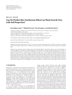 Can We Predict How Earthworm Effects on Plant Growth Vary with
