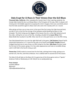 Conejo Oaks press Release