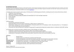 1 DPC MEETING STRUCTURE A meeting cycle can be structured in