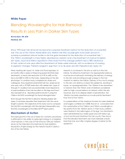 Blending Wavelengths for Hair Removal Results in Less Pain in