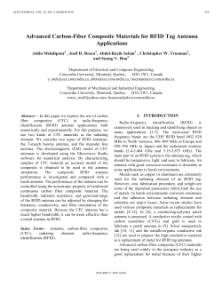 Advanced Carbon-Fiber Composite Materials for RFID Tag Antenna