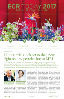 Clinical trials look set to shed new light on preoperative breast MRI