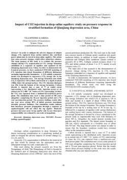 Impact of CO2 injection in deep saline aquifers: study on pressure