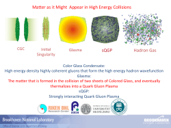 Ma\er as it Might Appear in High Energy Collisions