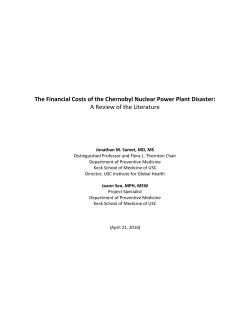 The Financial Costs of the Chernobyl Nuclear Power Plant Disaster