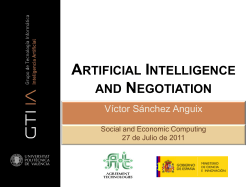 Artificial Intelligence and Negotiation