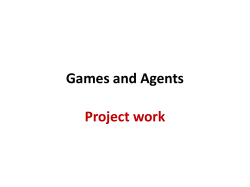 Games and Agents Project work