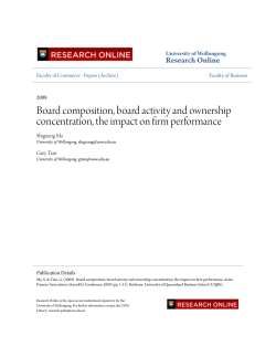 Board composition, board activity and ownership