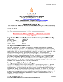 Organizational Behavior Professional Certificate