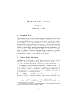 The Stable Limit Theorem