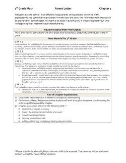 7 th Grade MathParent LetterChapter 1