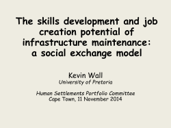 The skills development and job creation