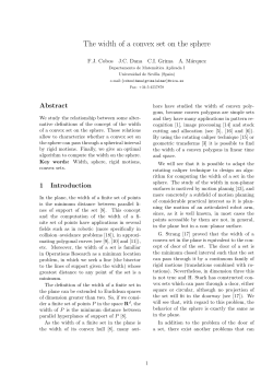 The width of a convex set on the sphere