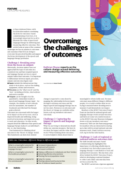 Overcoming the challenges of outcomes