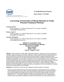 Low-energy Comminution of Woody Biomass to Create Precision