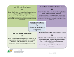 AI AI AI AI Redeterminations for Financial Assistance