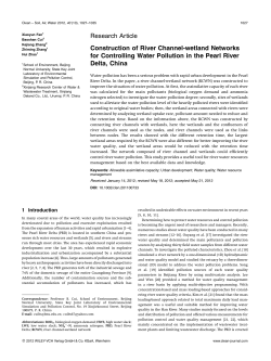 Construction of River Channel‐wetland Networks for Controlling